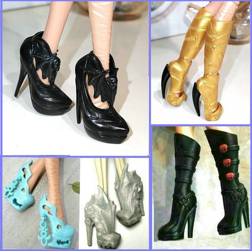 怪物高中娃娃水晶鞋高跟鞋骷髅