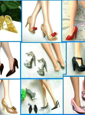 6分娃娃衣服配件迪S尼公主珍藏版ST复刻超模FR娃娃水晶鞋高跟鞋