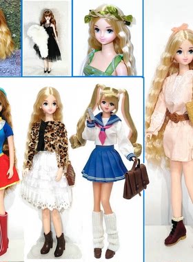 正散货6分娃衣服配件珍妮Blythe小布娃娃裙子JK制服水手服女仆装