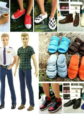 正散货男娃娃服装配件 KEN肯ob27兵人宇哥Tammy皮鞋拖鞋靴子