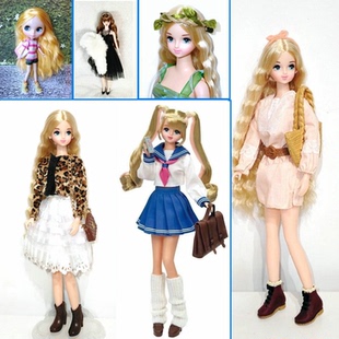 正散货6分娃衣服配件珍妮Blythe小布娃娃裙子制服水手服女仆装