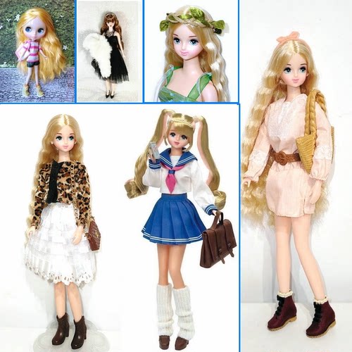 正散货6分娃衣服配件珍妮Blythe小布娃娃裙子制服水手服女仆装