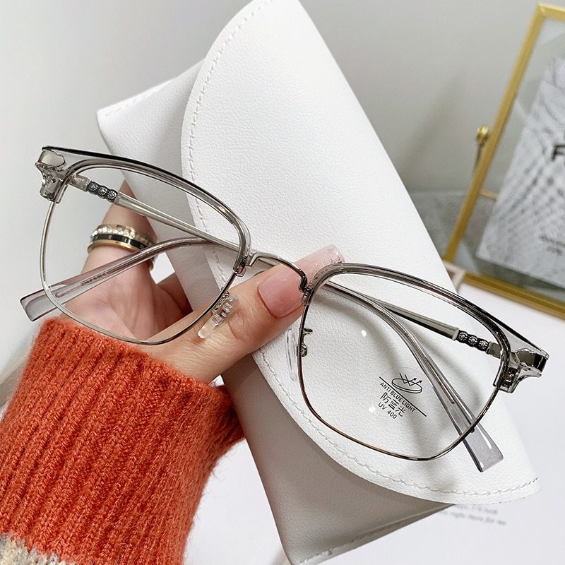 复古痞帅斯文半框复古眼镜框近视男款可配度数眼镜架女眼睛框眉线,ZIPPO/瑞士军刀/眼镜,定制成品光学镜,淘宝优惠券,粉丝福利购,淘宝优惠卷