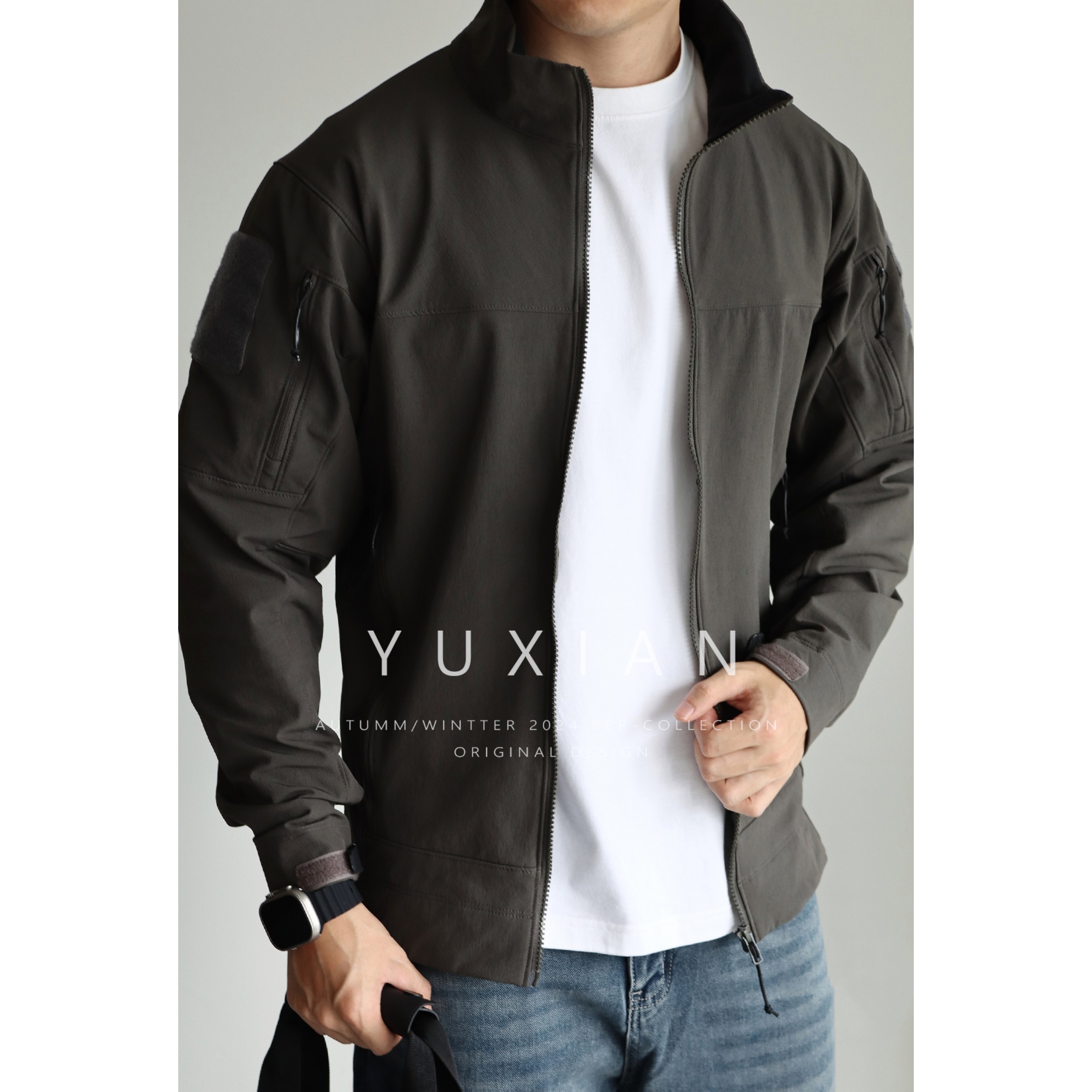 YUXIAN秋季立领三防轻量化冲锋衣