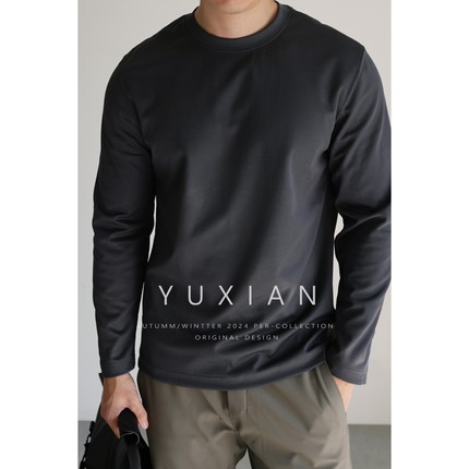 YUXIAN速干小蜂巢肌理7A抗菌运动健身长袖T恤吸湿弹力男士春秋冬