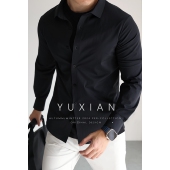 YUXIAN轻量化速干透气四面弹运动户外休闲商务衬衫 长袖 衬衣春夏男