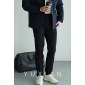 微弹男士 YUXIAN冬季 休闲商务修身 西裤 90白鸭绒羽绒裤 保暖加厚冬季
