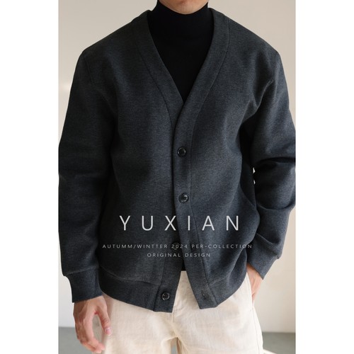 YUXIAN轻盈空气感双面卫衣开衫