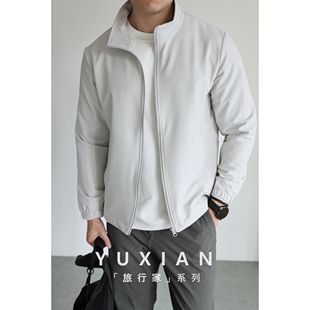 【旅行家系列】轻盈暗蜂窝都市轻户外立领通勤四面弹夹克休闲商务
