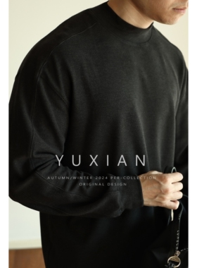 YUXIAN双面真德绒日系宽松300克保暖细腻内搭打底纯色长袖单穿