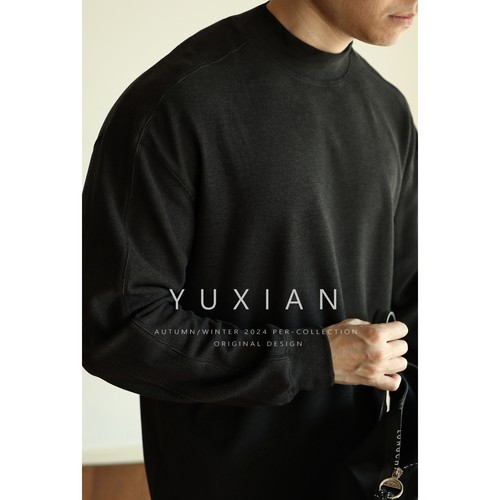 YUXIAN真德绒长袖内搭日系秋冬