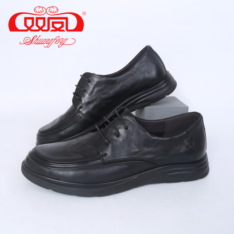 【买1赠5】双凤2025春季新款男士时尚单鞋商务休闲皮鞋71A-5008