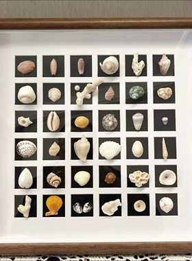 九宫格中空画框摆台木质相框挂墙36宫格立体油画棒作品贝壳装裱框