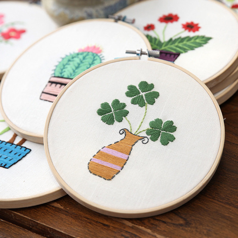 趣味手工刺绣diy材料包复古十字绣挂画初学新手绣花卉布艺礼品