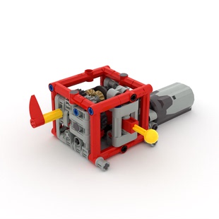 小小工程师国产积木发动机齿轮机械科技拼装3速变速箱教具套装MOC