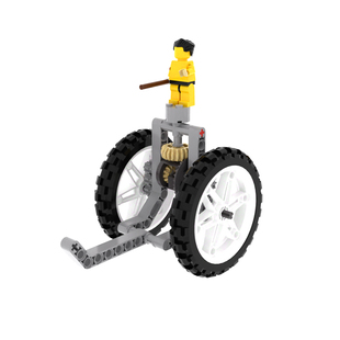 兼容国产积木机器人齿轮工机械齿轮科技教育拼装指南车