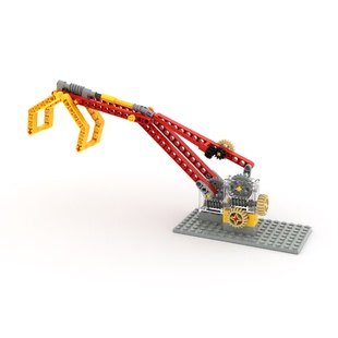 小小工程师国产积木机器人齿轮机械科技拼装 手动机械臂教具套装