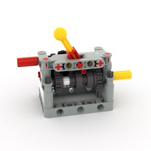 小小工程师国产积木机器人齿轮机械科技拼装 MOC 双速变速箱套装