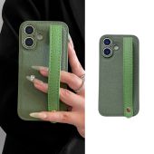 高级感月坑纹抹茶绿色皮条腕带适用华为Mate60Pro手机壳mate50个性 p70保护套p60简约p50小众mate40 30软p40新