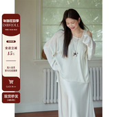 斜肩罩衫 潘不卷大码 夏 薄款 2025新款 女装 微胖mm显瘦针织上衣服套装