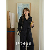 黑色polo领衬衫 潘不卷 26新品 一件85折满2件75折 休闲套装