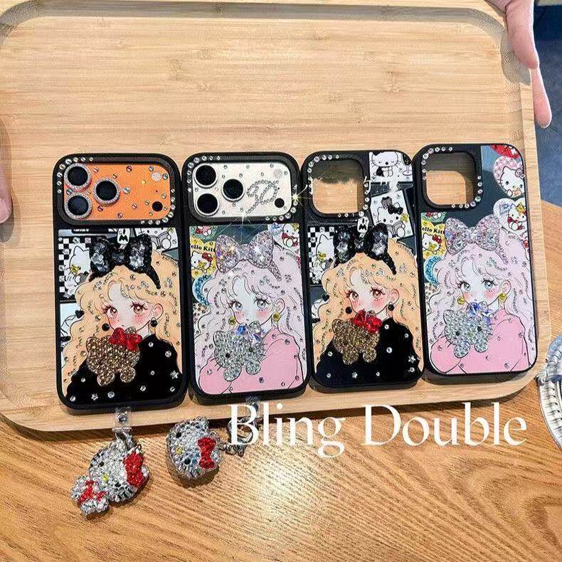 美少女奢华闪钻苹果手机壳防摔
