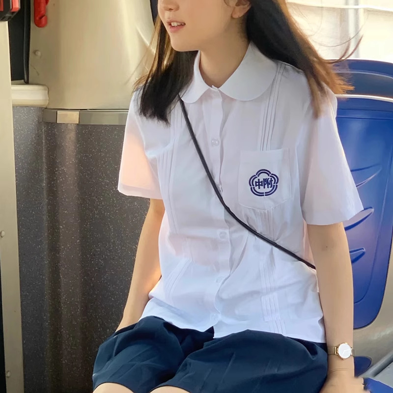 台湾师大附中台湾校服jk制服短袖衬衫女学院高中学生毕业班服套装