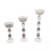 现代简约家居样板间房透明水晶玻璃蜡烛台摆件餐厅桌装 饰品