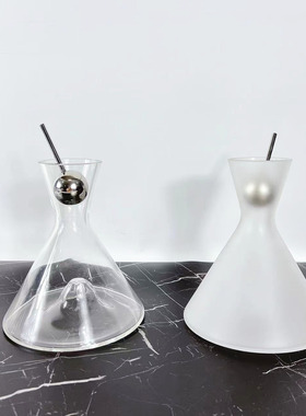 现代简约欧式水晶磨砂银色玻璃酒