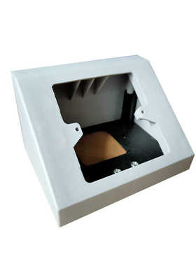 实验室专用插座PP盒灰色带耳朵超大安装孔实验台插座PP电源盒明装