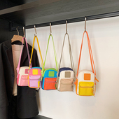 潮酷洋气儿童包包2025新款 女孩外出配饰帆布包男孩单肩斜挎包 时尚