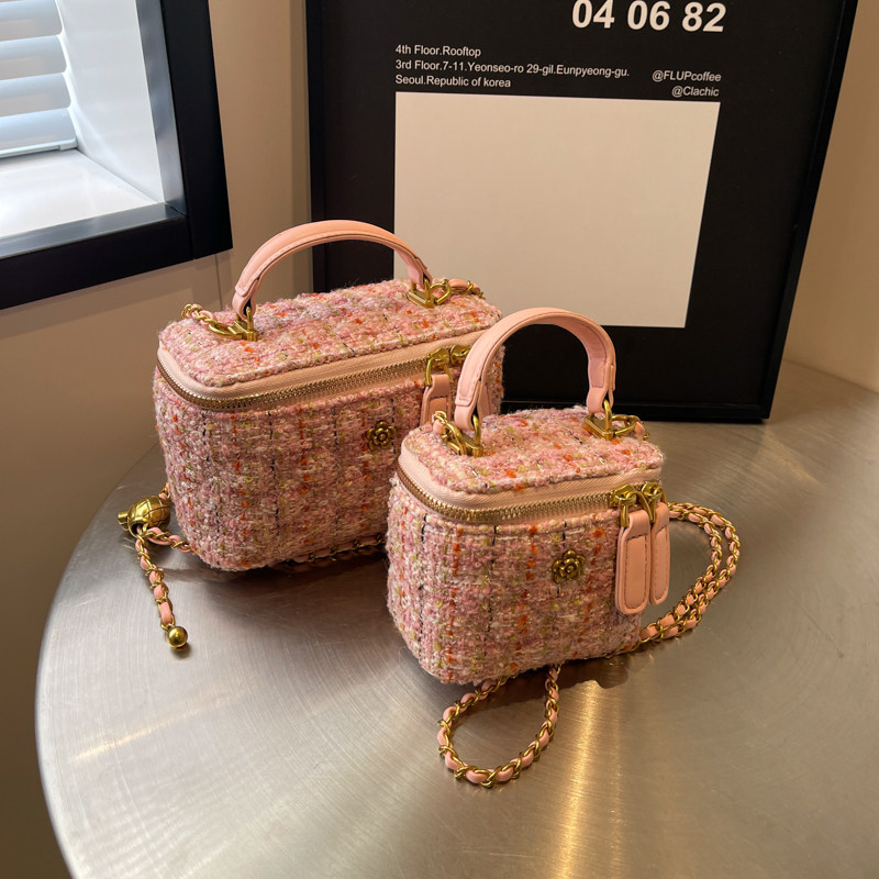 儿童包包2025新款秋冬小香风盒子包网红洋气女童宝宝链条斜挎包