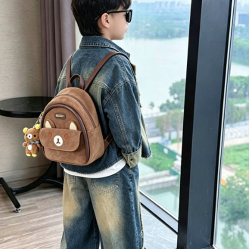 女童可爱卡通小熊双肩包2026新款幼儿园百搭学生背包迷你小书包