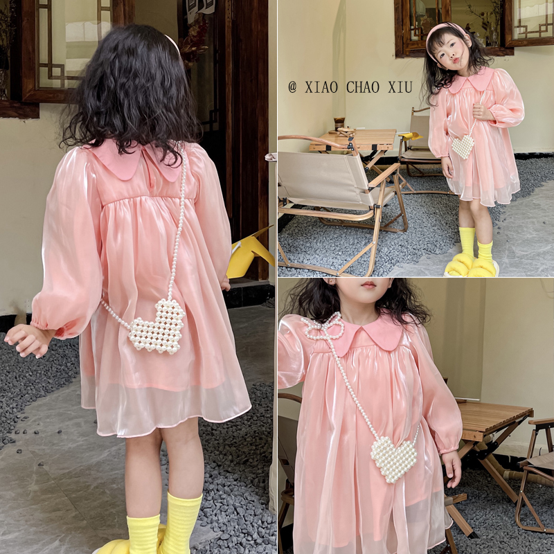 儿童包包2024新款夏季网红时尚小女孩公主汉服珍珠配饰单肩斜挎包