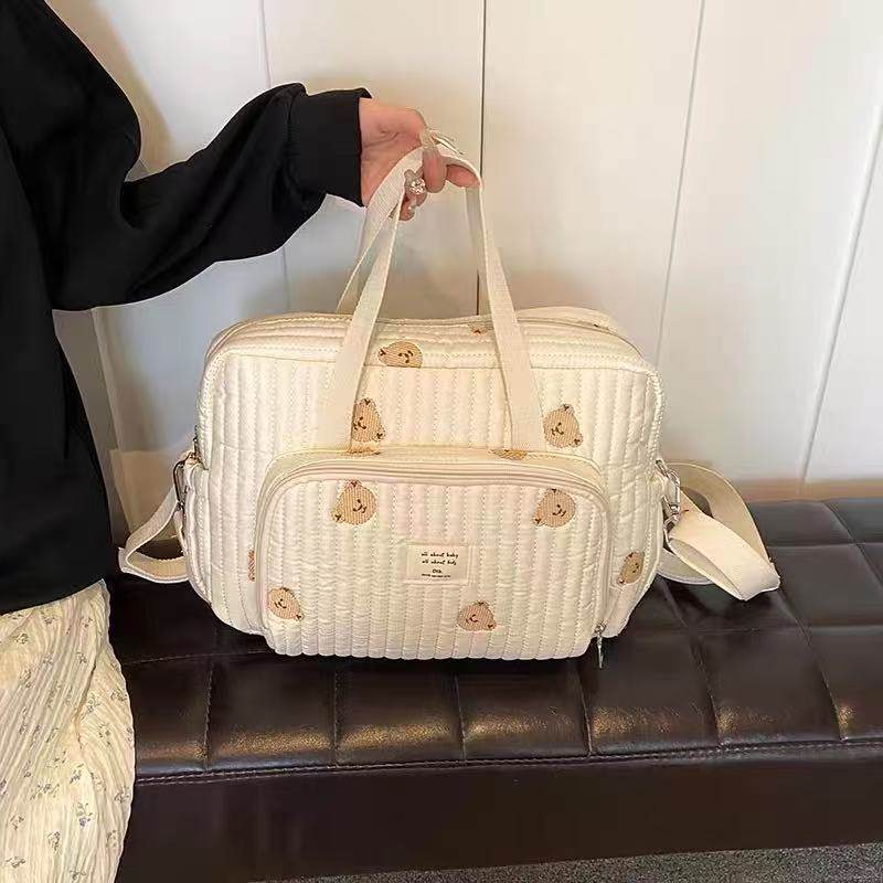 大容量包包女式2025新款可爱卡通手提包待产包妈咪包母婴包斜挎包