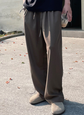 shortfuse春夏垂感休闲慵懒直筒宽松西裤透气混纺亚麻薄款长裤男