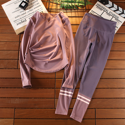 瑜伽服套装长袖女春秋季修身网红