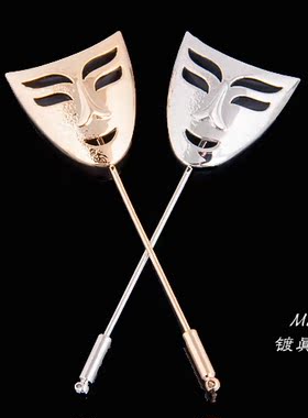 胸针男个性面具韩国潮人西装领针西服女毛衣别针情侣配饰品面具