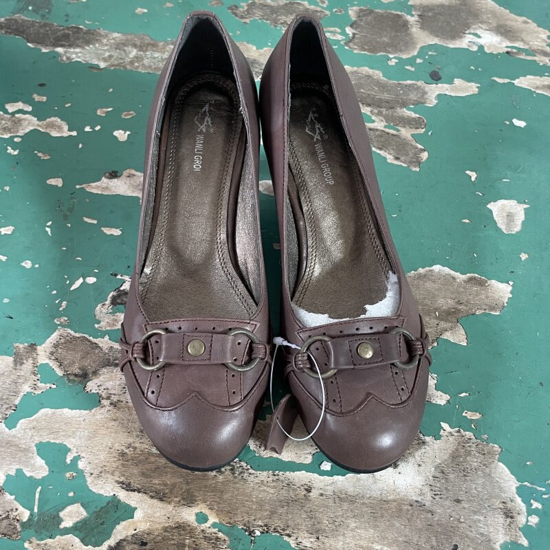 vintage港风复古中古鞋WL圆头低跟古着鞋T2063,女鞋,浅口单鞋,淘宝优惠券,粉丝福利购,淘宝优惠卷