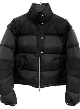 [DTHEREAL]22FW潮牌新款可拆卸袖马甲加厚保暖短款羽绒服外套