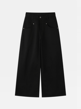 DTHEREAL 25SS 双腰斜纹硬挺版型休闲宽松阔腿裤百搭基础