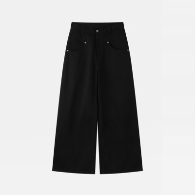 DTHEREAL 25SS 双腰斜纹硬挺版型休闲宽松阔腿裤百搭基础