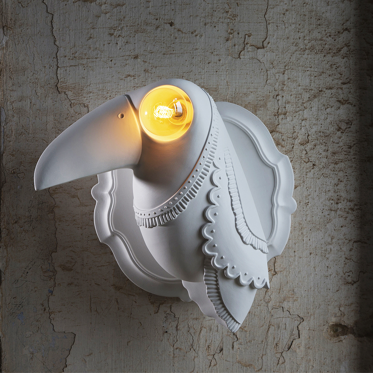 北欧树脂大嘴鸟壁灯创意客厅餐厅厨房卧室床头儿童房装饰大号灯具