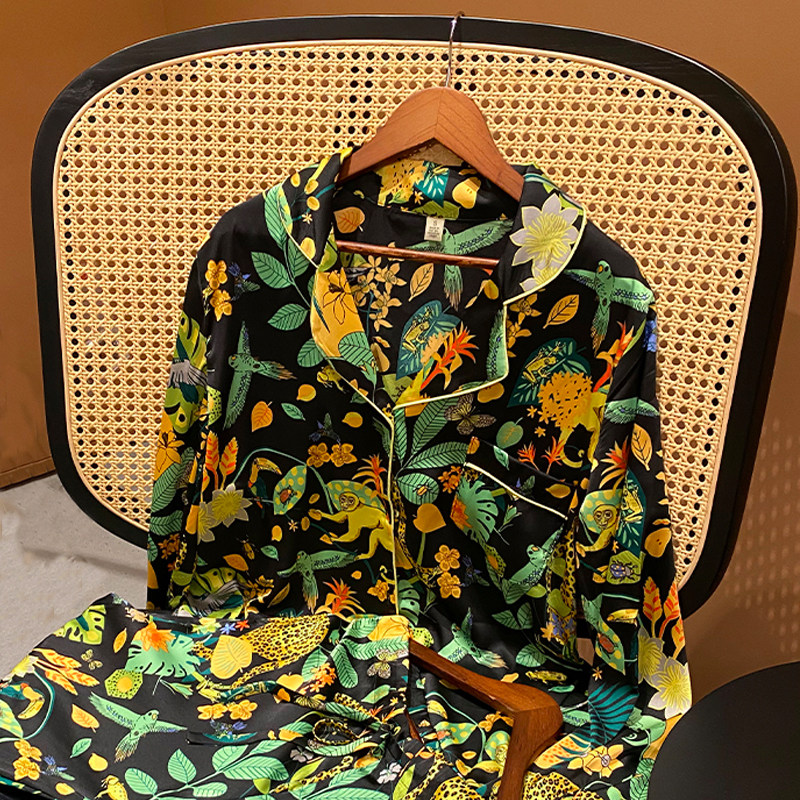 官网英国老虎大码睡衣女冰丝