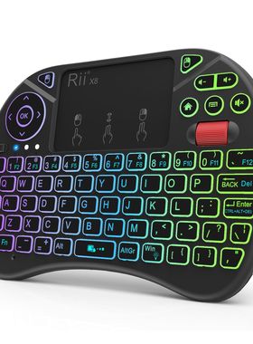 Rii X8可充电无线带滚轮便携迷你键盘机顶盒电视笔记本电脑适用