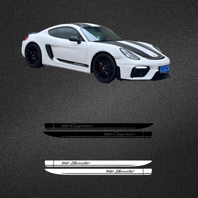 保时捷981cayman卡曼PET侧裙拉花