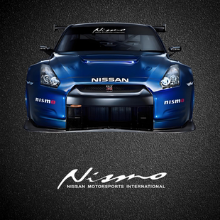 车永佳 日产轩逸天籁玛驰改装车贴尼桑nismo前挡玻璃遮阳压头贴纸