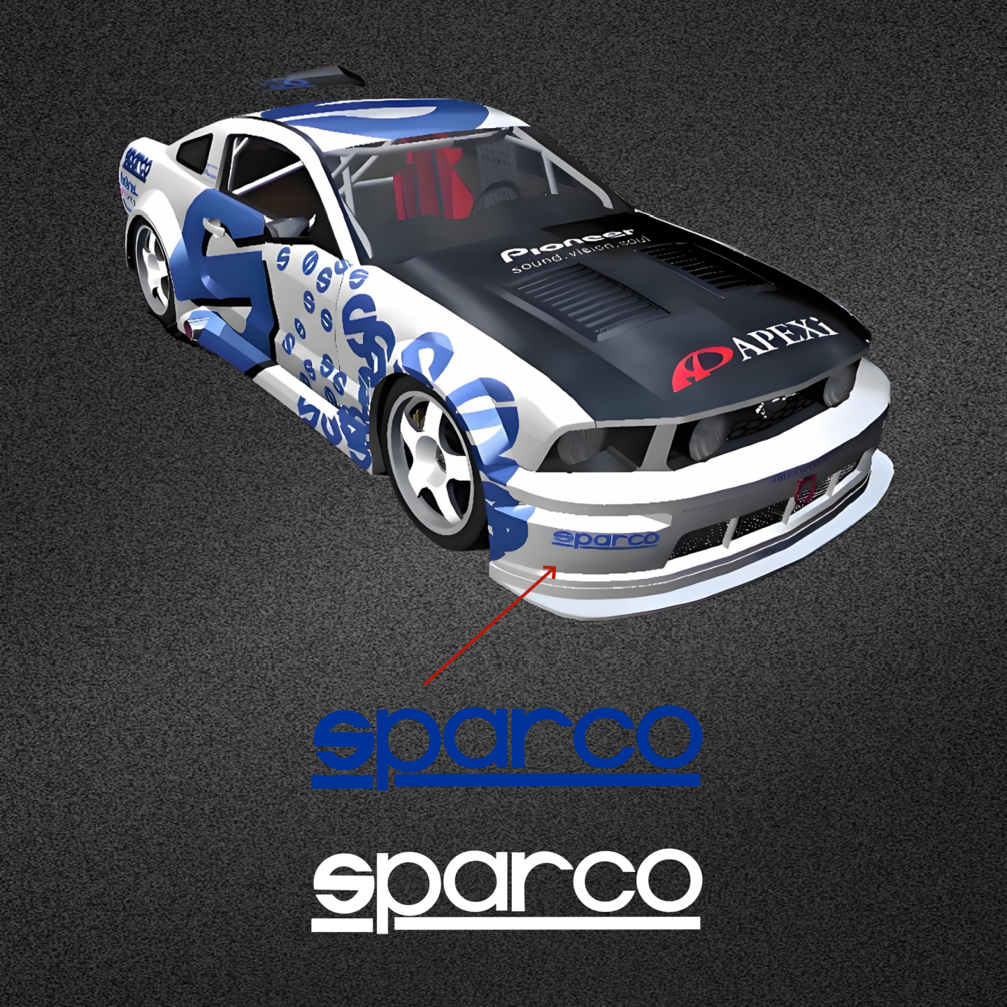 Sparco改装车贴车身保险杠拉花