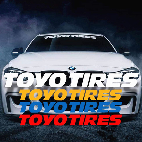 东洋toyotires前档玻璃贴纸装饰