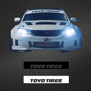 车永佳 高品质TOYO TIERS东洋前挡玻璃遮阳贴纸jdm汽车改装压头纸